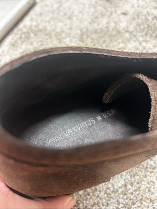 John varvatos chocolate brown suede leather chukka boots 7 designer minimalist main image 5